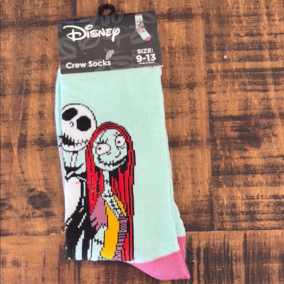 Disney Other - Disney Crew Socks with Jack and Sally - Mint and Pink